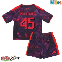Camiseta Bayern Munich Aleksandar Pavlovic #45 Tercera Equipación para niños 2026-27 manga corta (+ pantalones cortos)